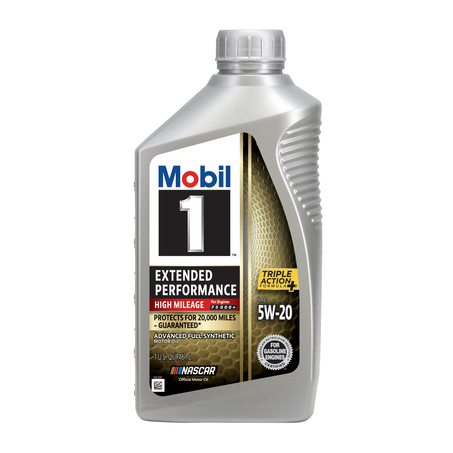 slide 1 of 7, Mobil 1 Extended Performance High Mileage Full Synthetic Motor Oil 5W-20, 1 Quart, 1 qt