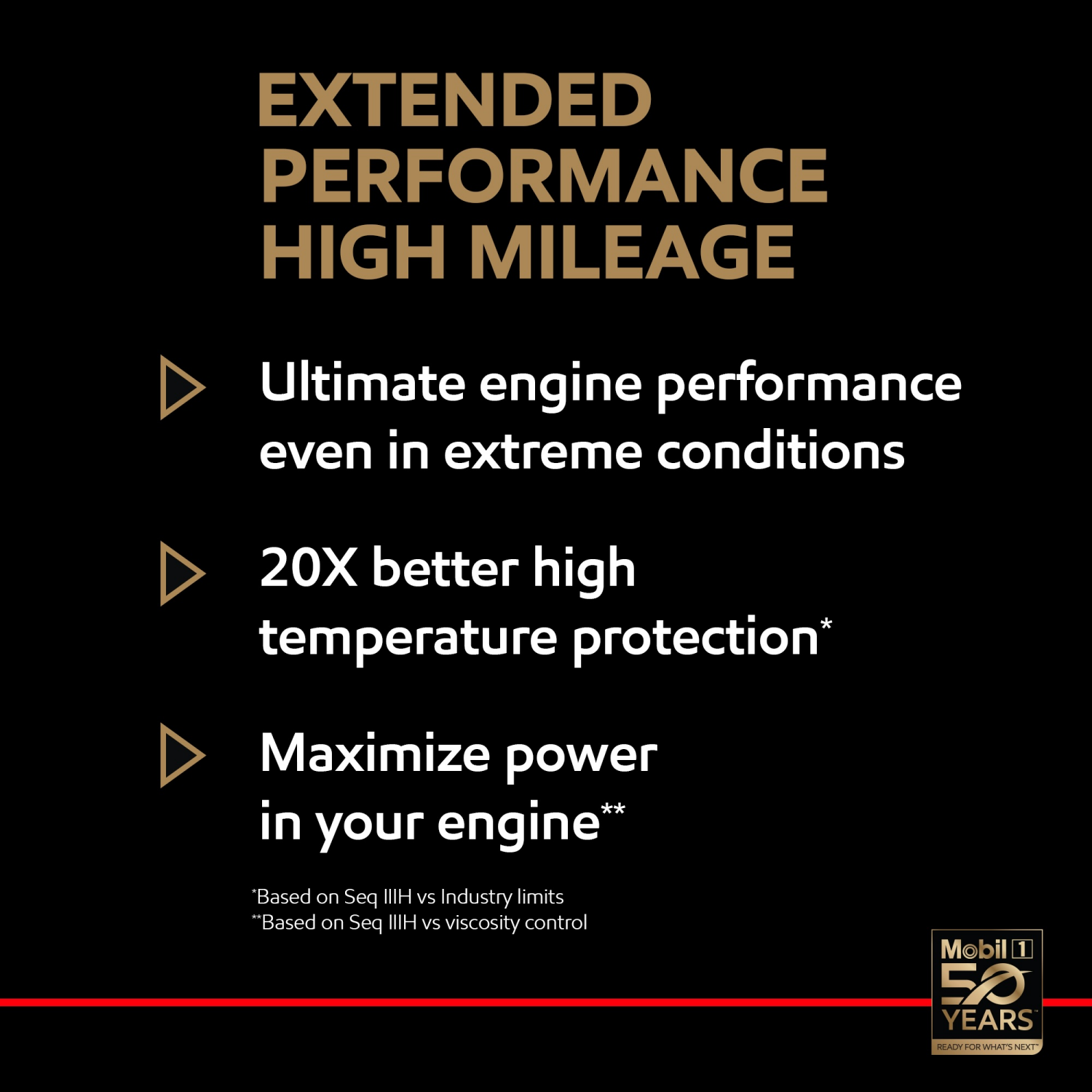 slide 6 of 7, Mobil 1 Extended Performance High Mileage Full Synthetic Motor Oil 5W-30, 1 Quart, 1 qt