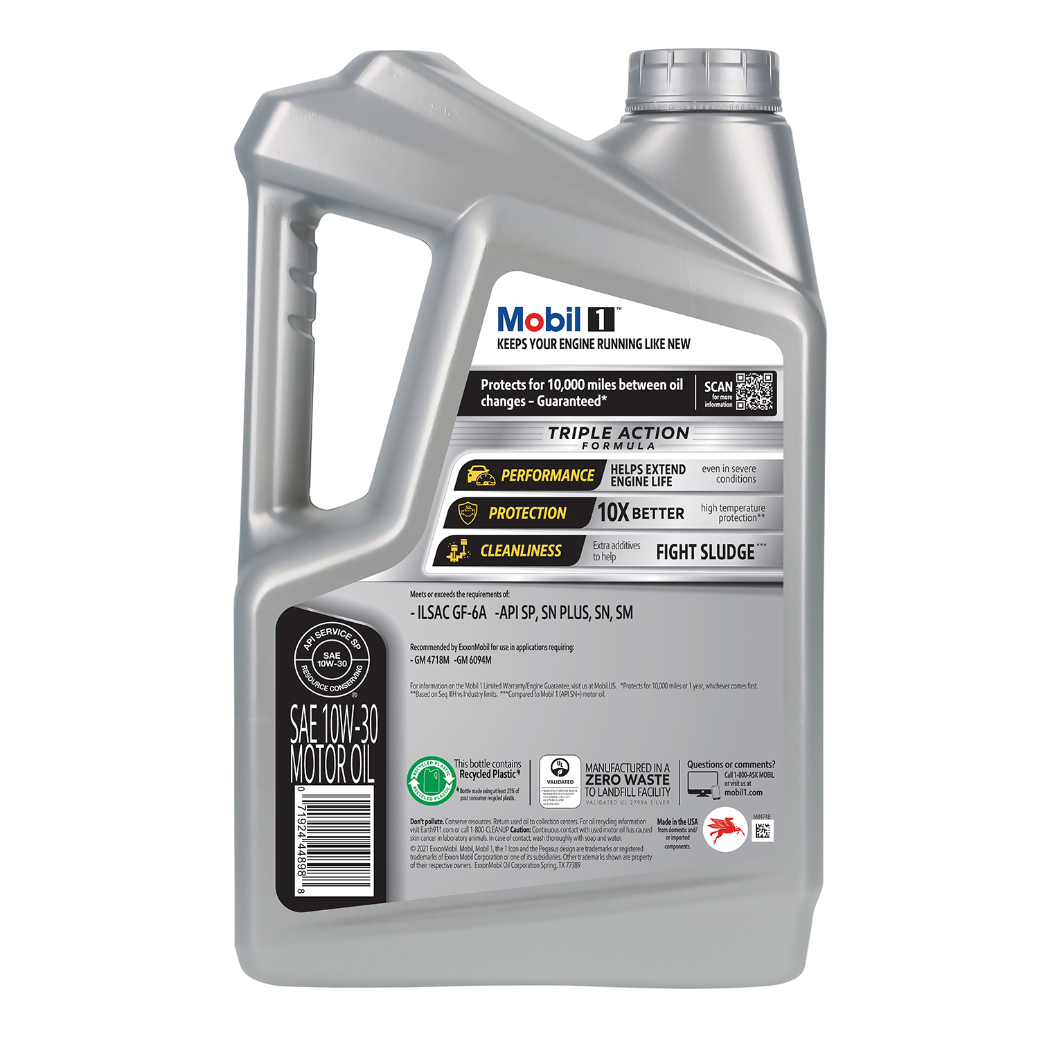 slide 2 of 7, Mobil 1 10W-30 Advanced Full Synthetic Motor Oil 5 qt, 5 qt