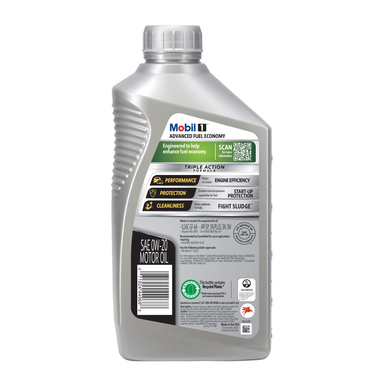 slide 2 of 7, Mobil 1 Advanced Fuel Economy 0W-20 Sae Advanced Full Synthetic Motor Oil, 1 qt