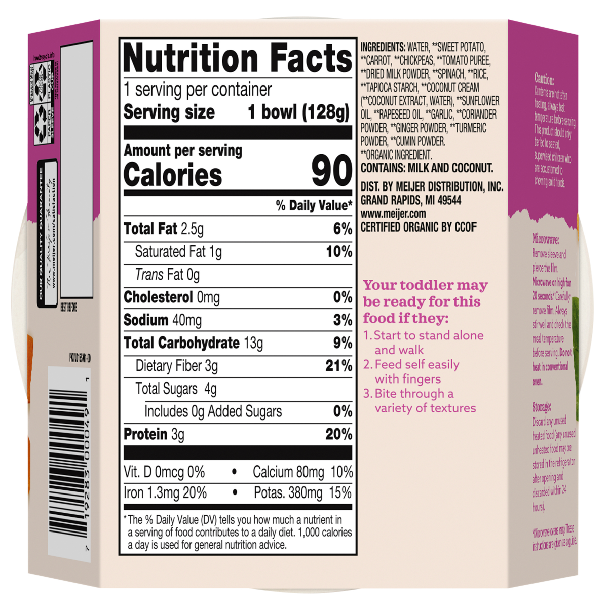 slide 13 of 21, True Goodness Org Sweet Potato Carrot Chickpea Curry, 1 ct