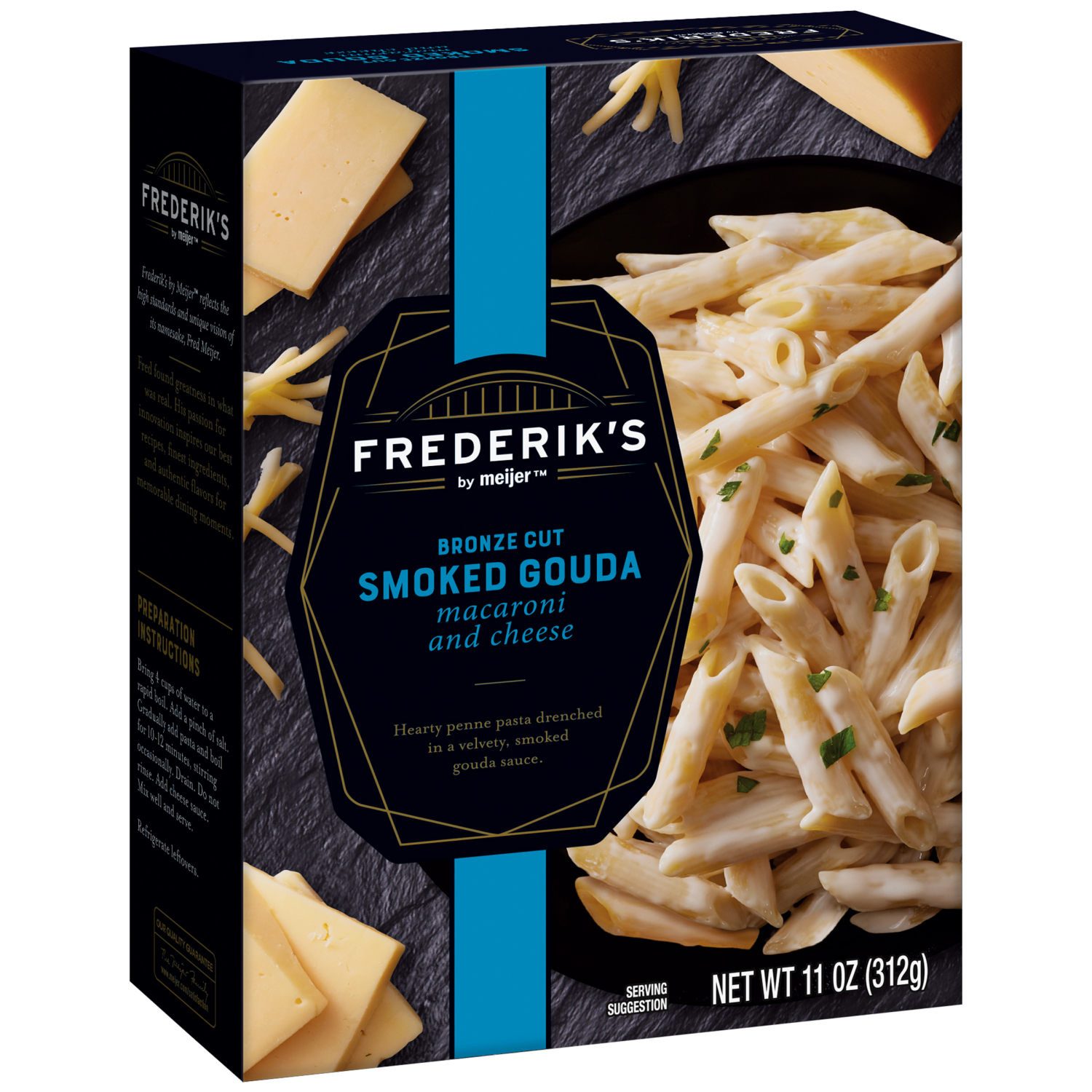 slide 4 of 5, Frederiks by Meijer Bronze Cut Smoked Gouda Premium Macaroni & Cheese, 11 oz