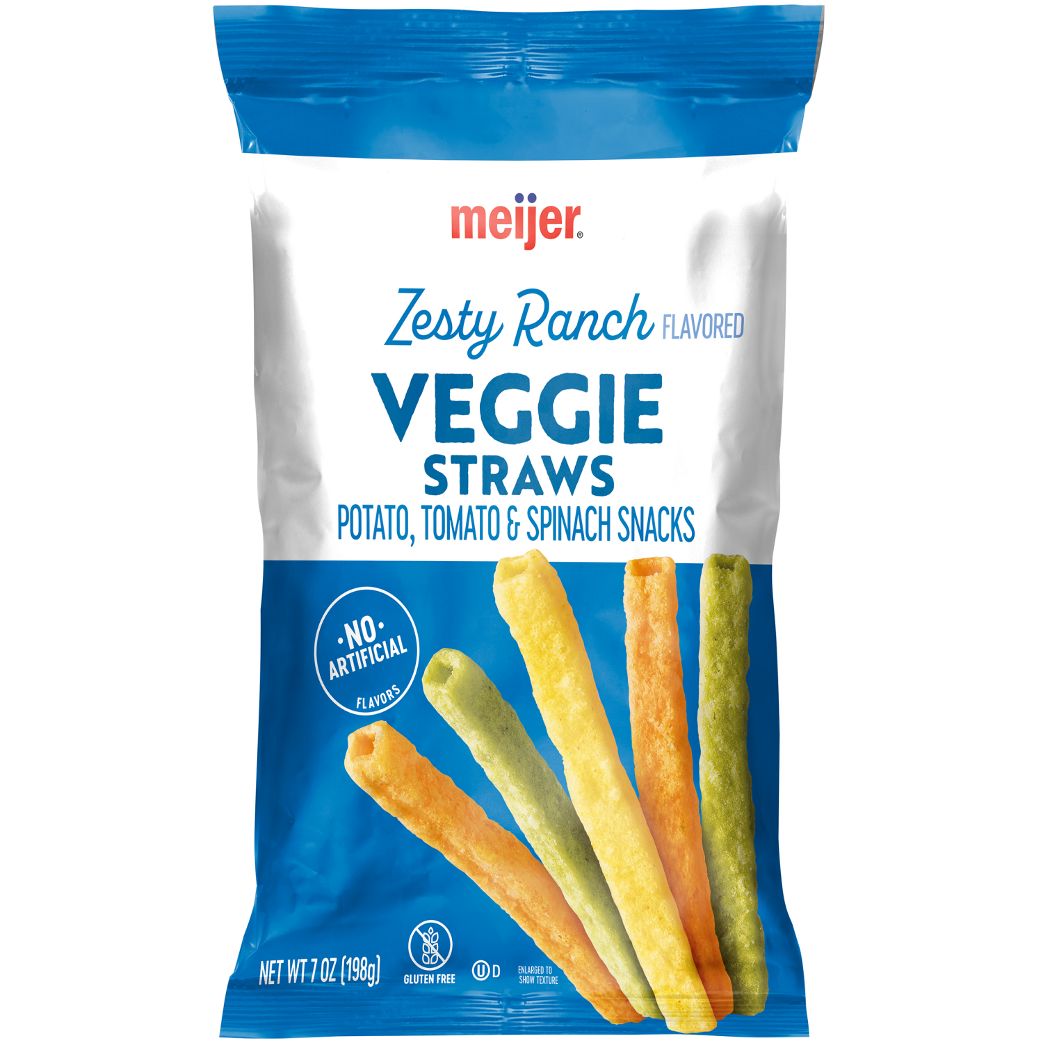slide 1 of 2, MEIJER VEGGIE STRAWS ZESTY RANCH, 7 oz
