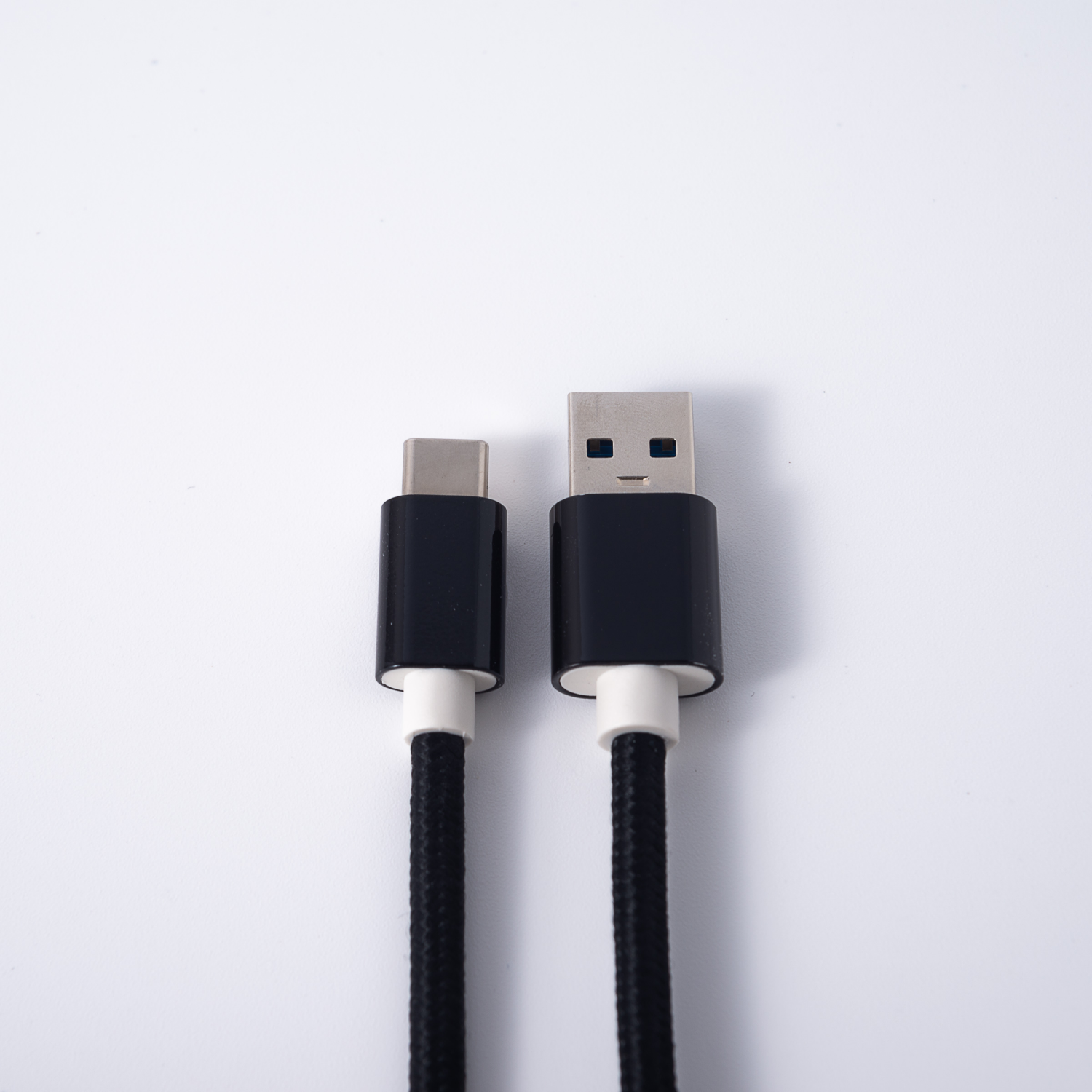 slide 3 of 8, Techcellent Usb-A To Usb-C Charge & Sync Braided Cable , 6ft Black, 6 ft