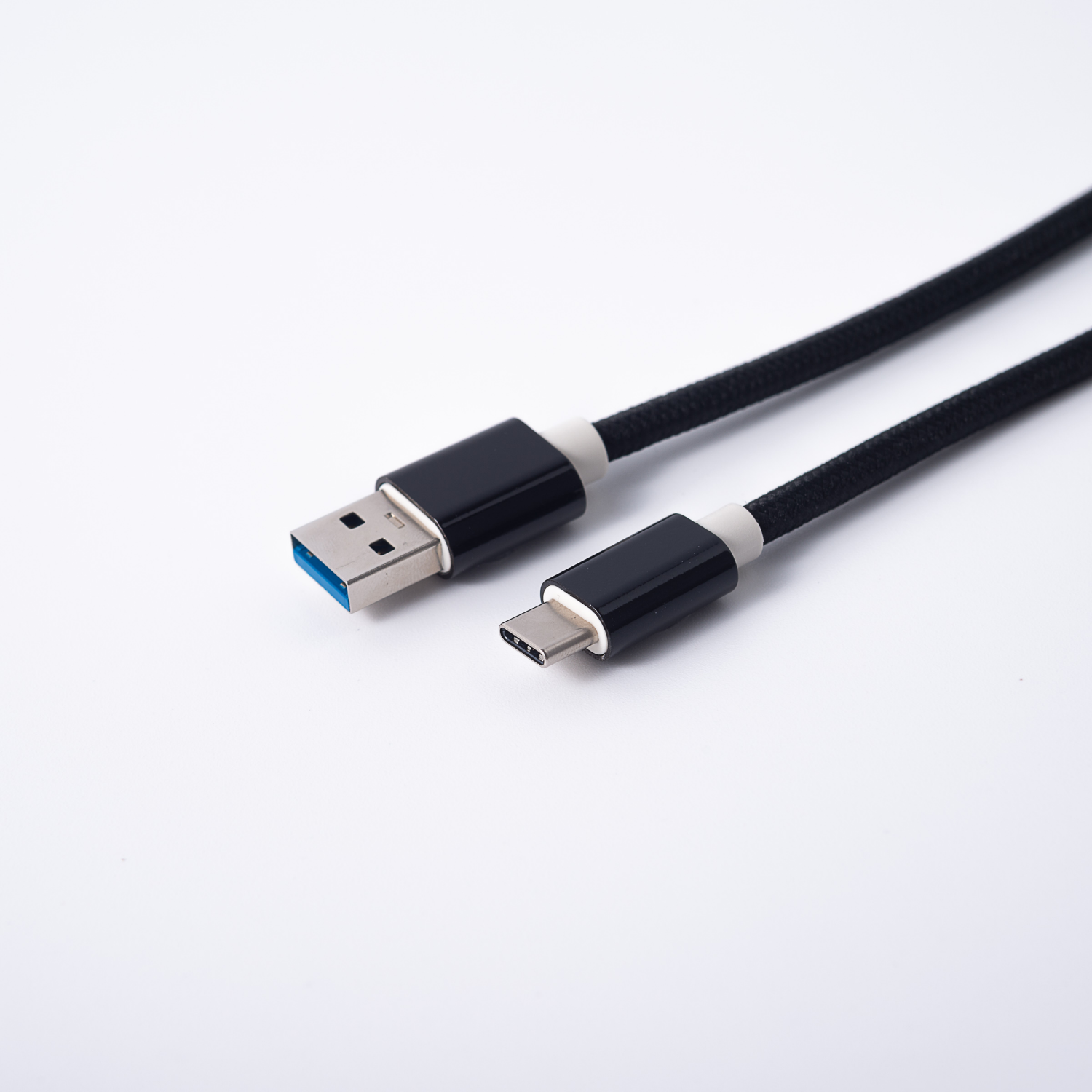 slide 4 of 8, Techcellent Usb-A To Usb-C Charge & Sync Braided Cable , 6ft Black, 6 ft