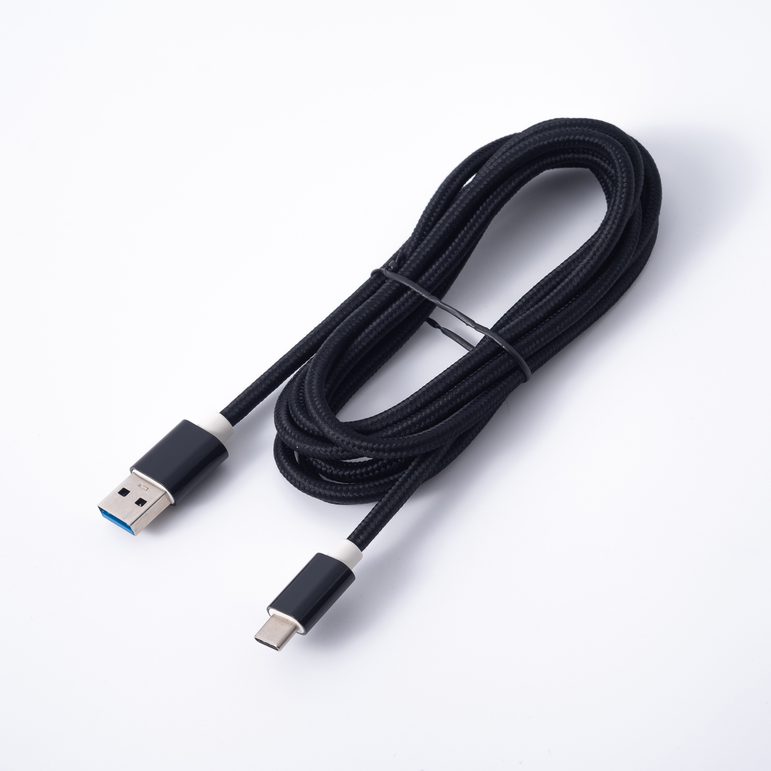 slide 8 of 8, Techcellent Usb-A To Usb-C Charge & Sync Braided Cable , 6ft Black, 6 ft