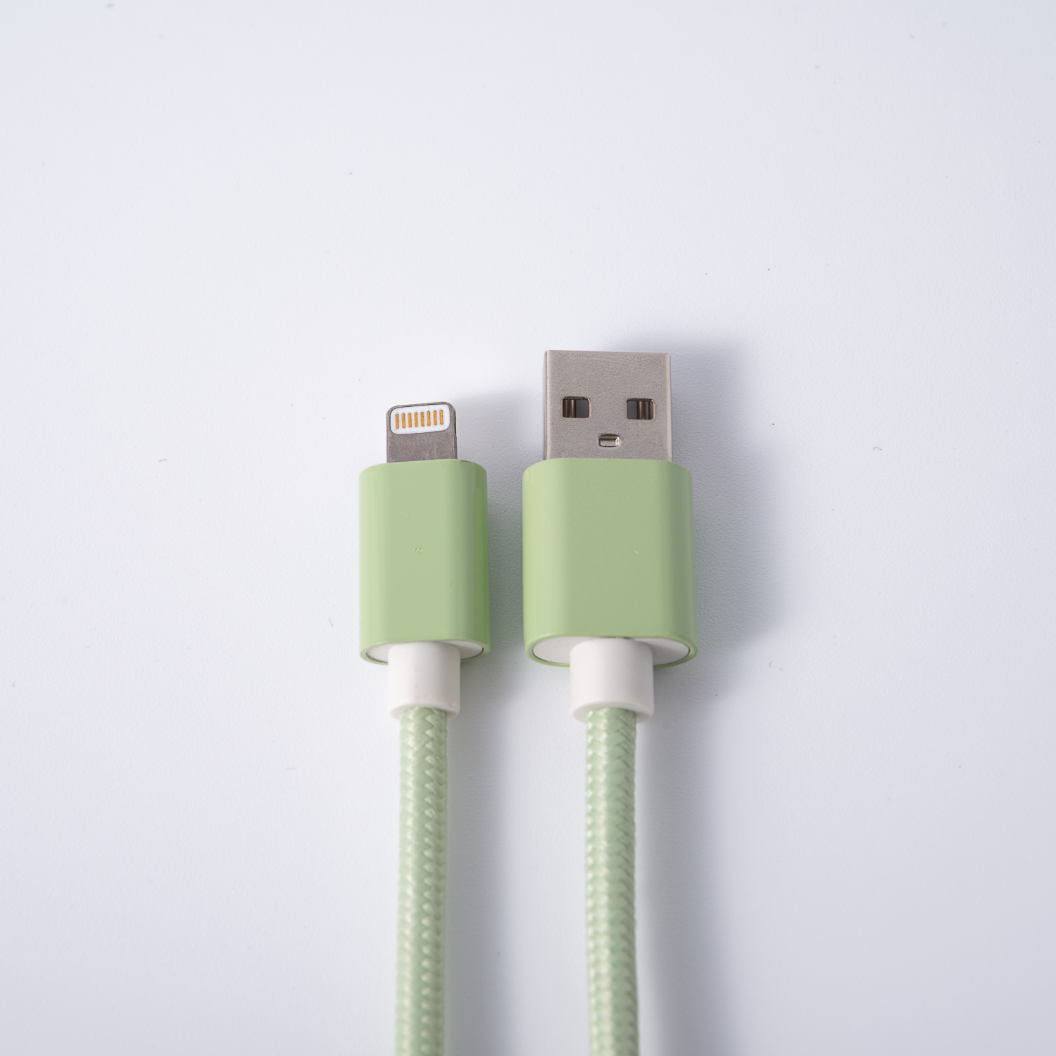 slide 3 of 8, Techcellent Lightning To Usb-A Charge & Sync Braided Cable, 6ft Green, 6 ft