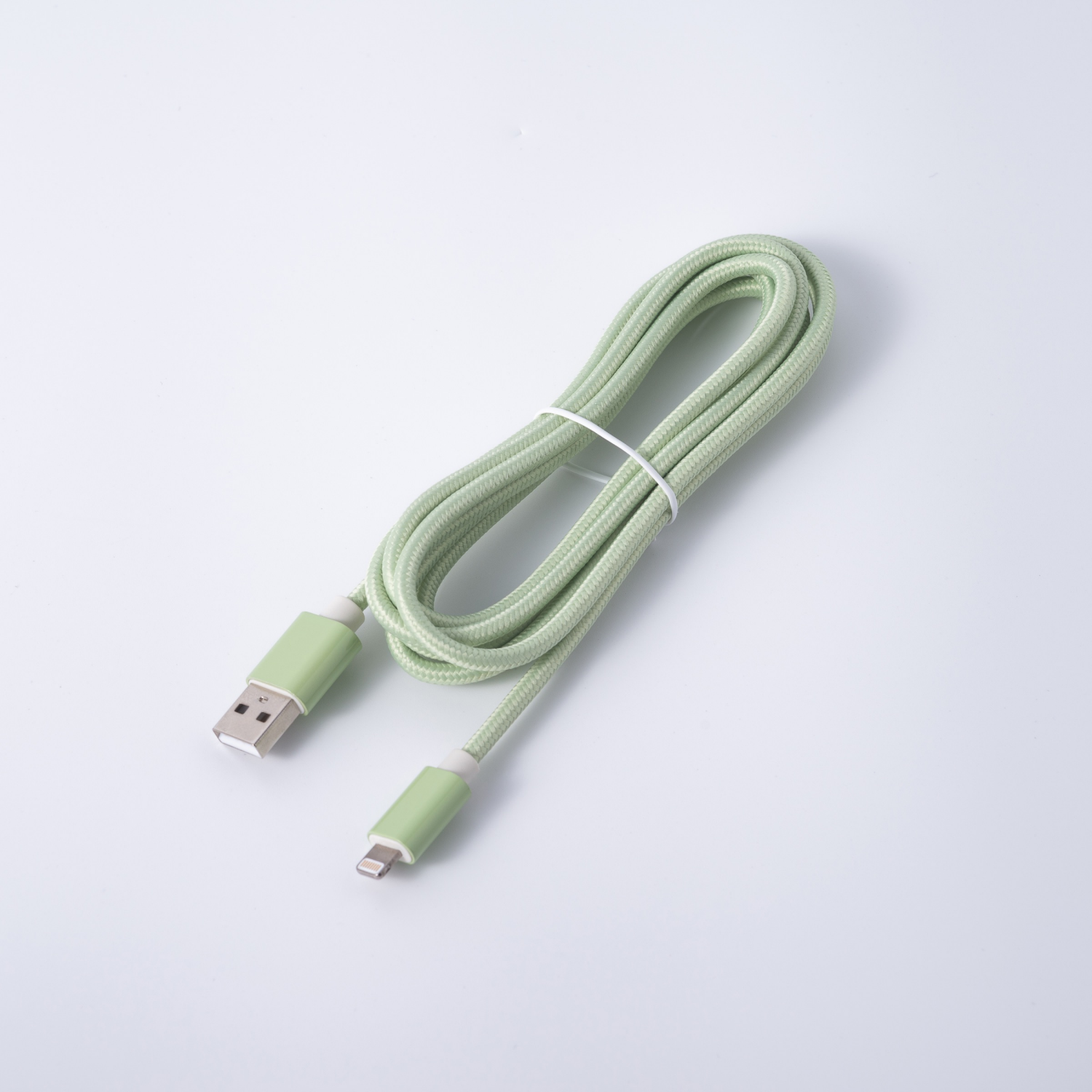 slide 8 of 8, Techcellent Lightning To Usb-A Charge & Sync Braided Cable, 6ft Green, 6 ft