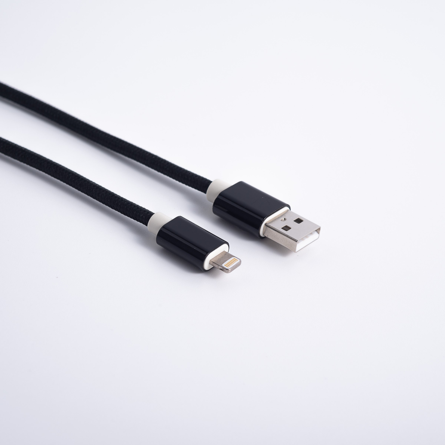 slide 5 of 8, Techcellent Lightning To USB-A Charge & Sync Cable, 6ft Black, 6 ft
