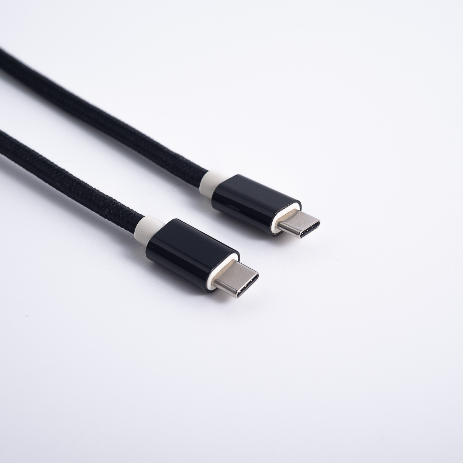 slide 4 of 8, Techcellent Usb-C To Usb-C Charge & Sync Braided Cable, 6ft Black, 6 ft