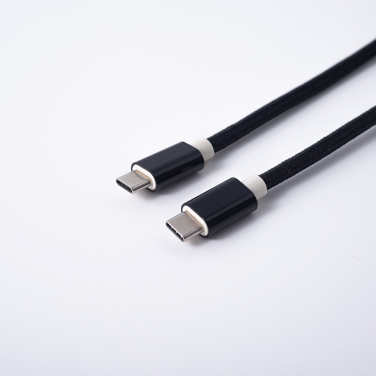 slide 5 of 8, Techcellent Usb-C To Usb-C Charge & Sync Braided Cable, 6ft Black, 6 ft