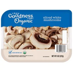 Organic Sliced White Mushrooms, 8 Oz