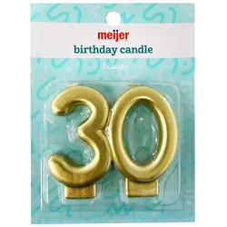 Meijer MJR GOLD METALLIC CANDLE NBR 30