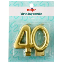 Meijer MJR GOLD METALLIC CANDLE NBR 40