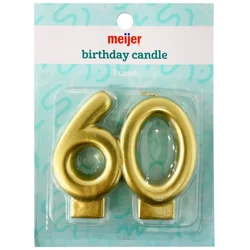 Meijer MJR GOLD METALLIC CANDLE NBR 60