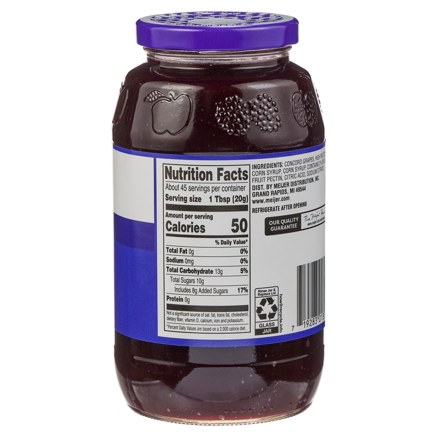 slide 2 of 8, MEIJER CONCORD GRAPE JAM, 32 oz