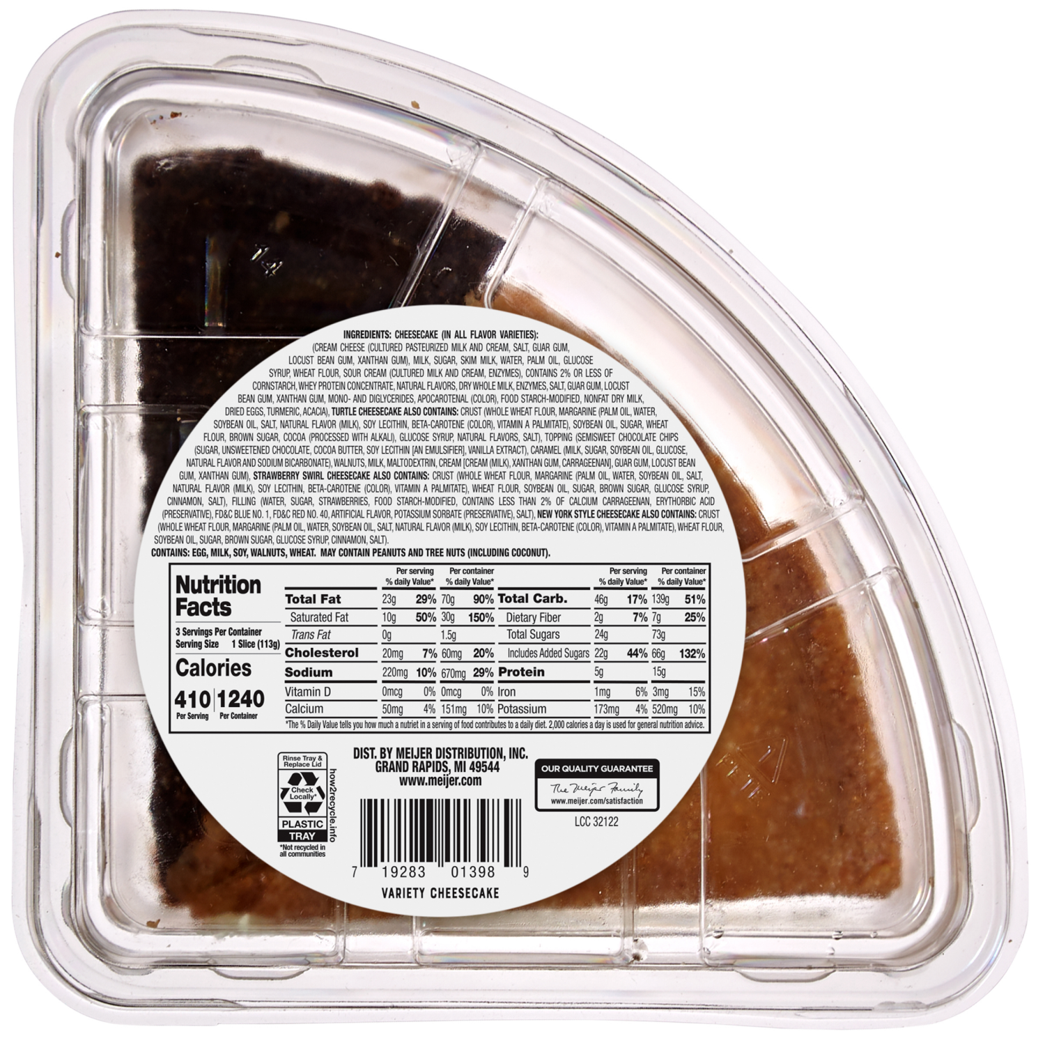 slide 2 of 4, FREDERIKS BY MEIJER Frederiks Cheesecake 3 Slice Variety, 12 oz