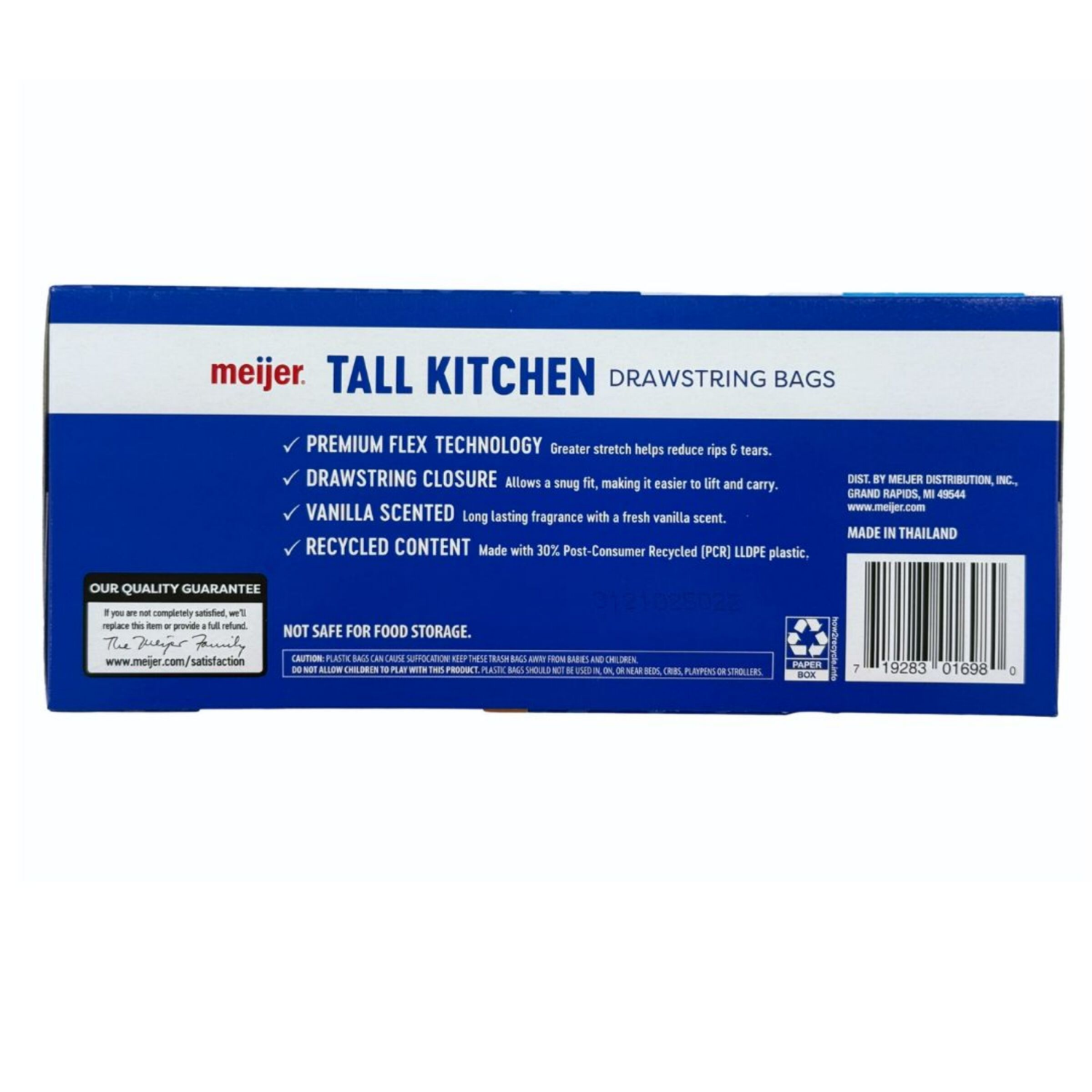 slide 3 of 8, Meijer Mjr Kitchen Bags Pcr Flex Van 13gal 34ct, 34 ct; 13 gal