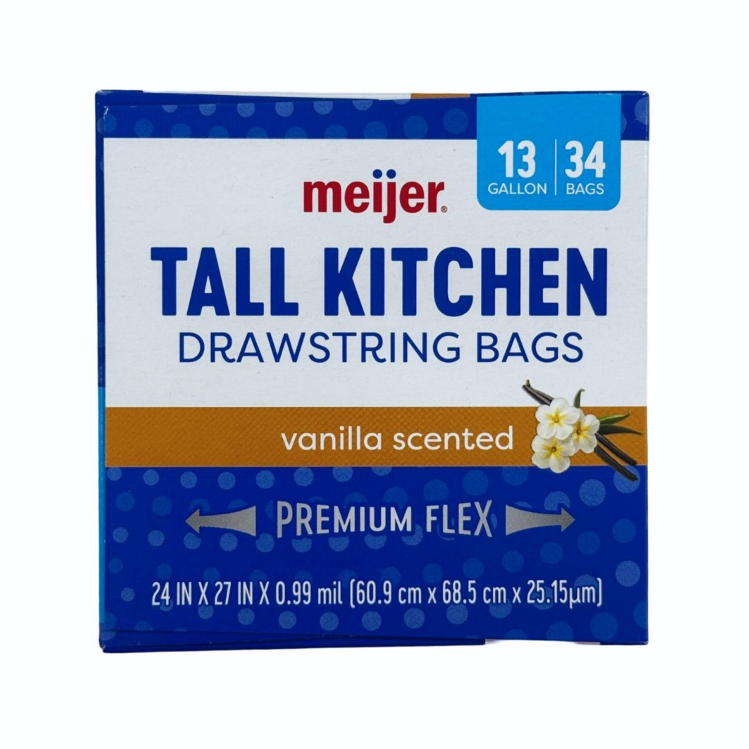 slide 5 of 8, Meijer Mjr Kitchen Bags Pcr Flex Van 13gal 34ct, 34 ct; 13 gal