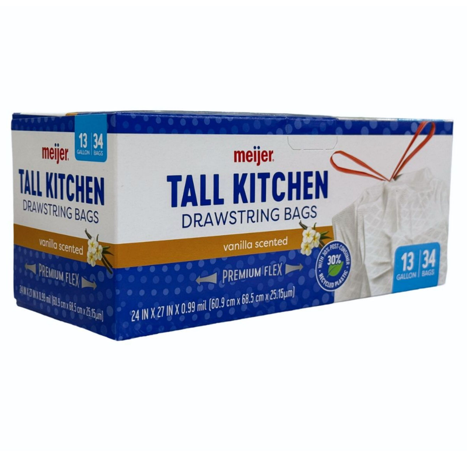 slide 6 of 8, Meijer Mjr Kitchen Bags Pcr Flex Van 13gal 34ct, 34 ct; 13 gal