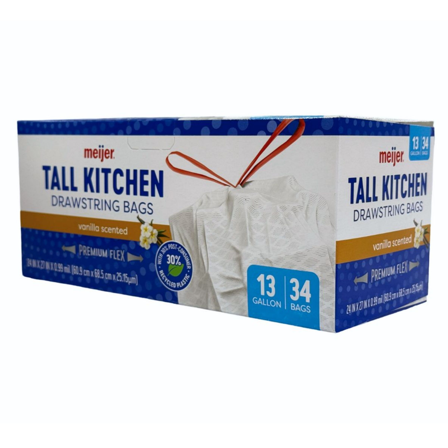 slide 7 of 8, Meijer Mjr Kitchen Bags Pcr Flex Van 13gal 34ct, 34 ct; 13 gal