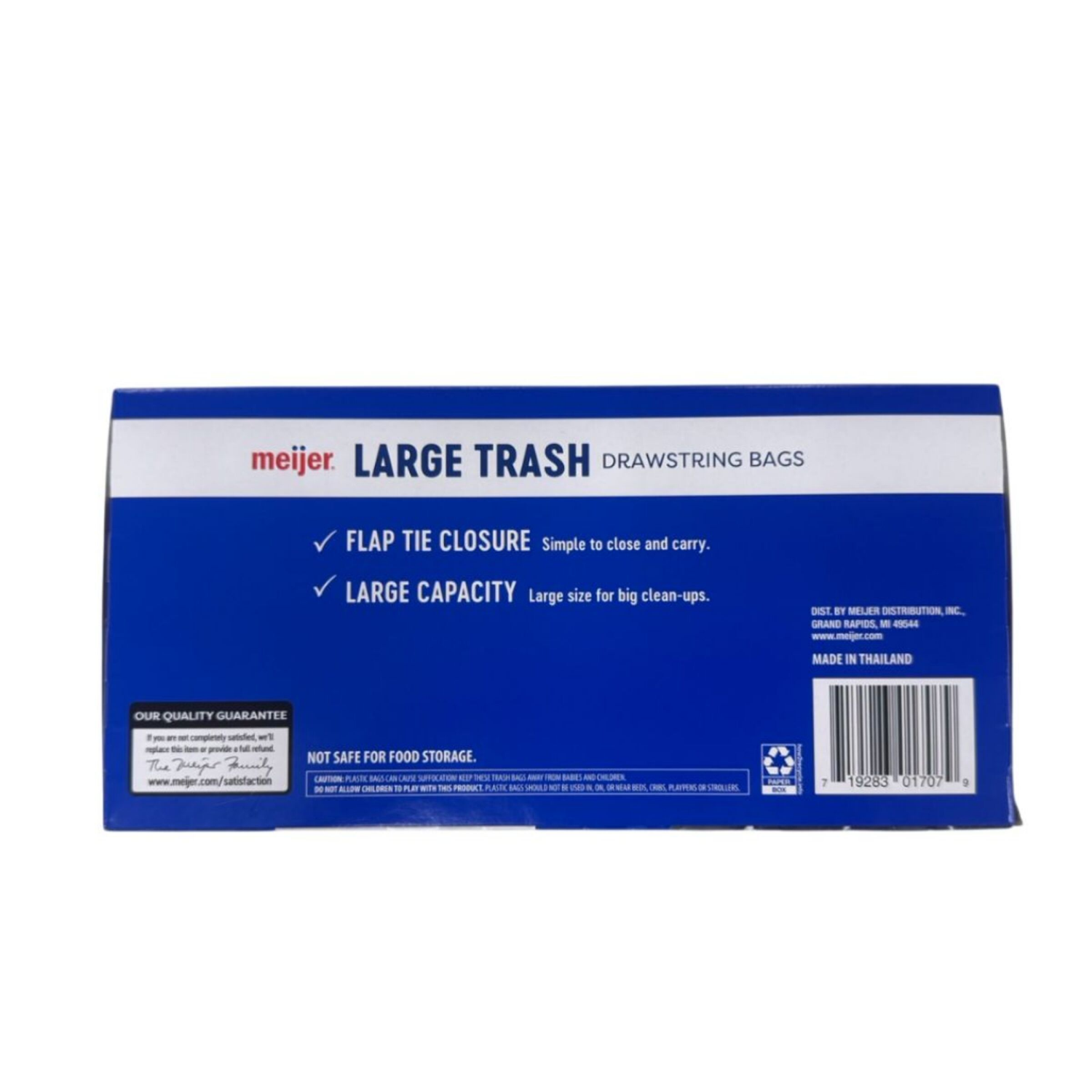 slide 3 of 8, MEIJER TRASH BAG FLAP TIE 30GAL 60CT, 30 gal, 60 ct