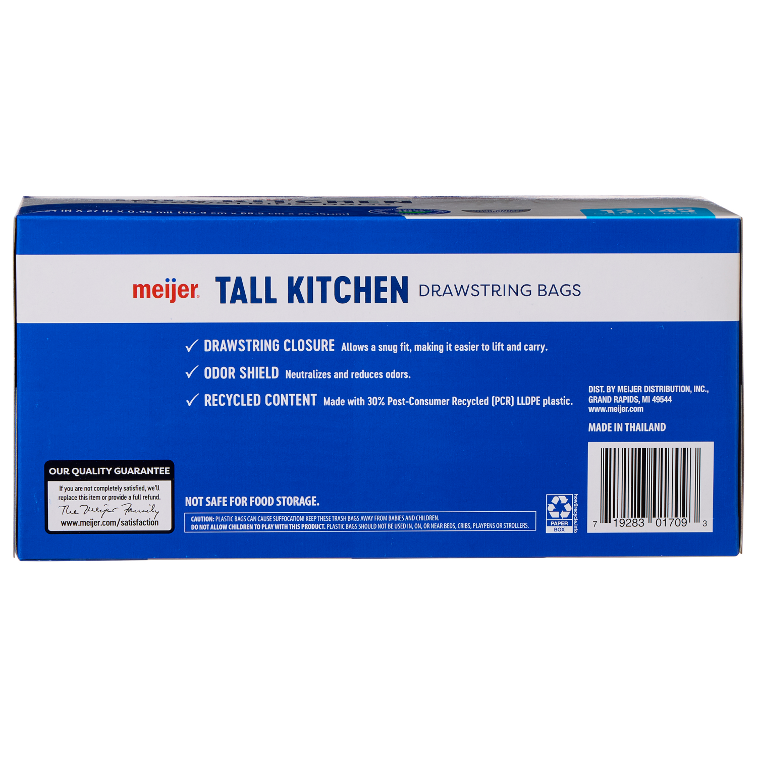 slide 2 of 8, Meijer MJR KITCH BAG UNSCTD+ODOR BLOCK 13G 45CT, 13 gram, 45 ct