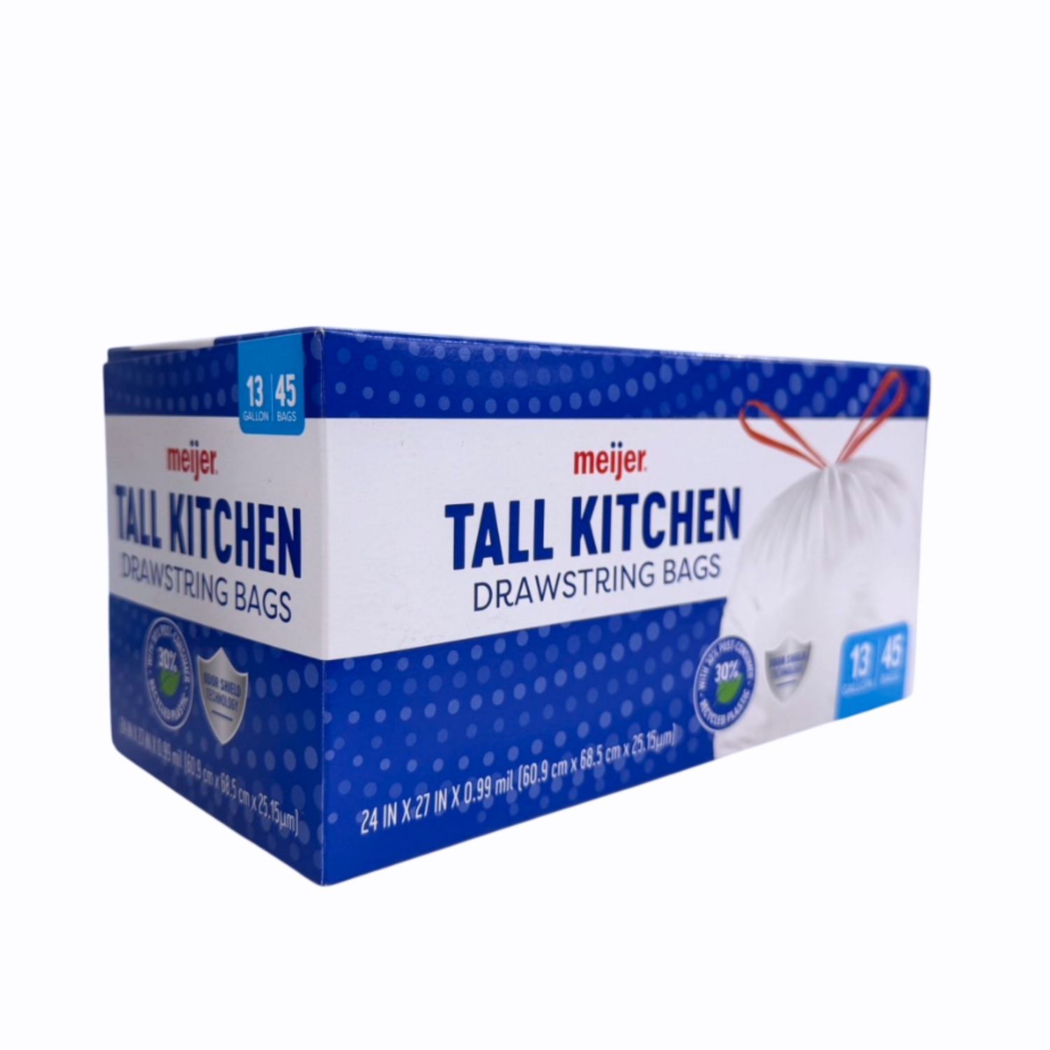 slide 6 of 8, Meijer MJR KITCH BAG UNSCTD+ODOR BLOCK 13G 45CT, 13 gram, 45 ct