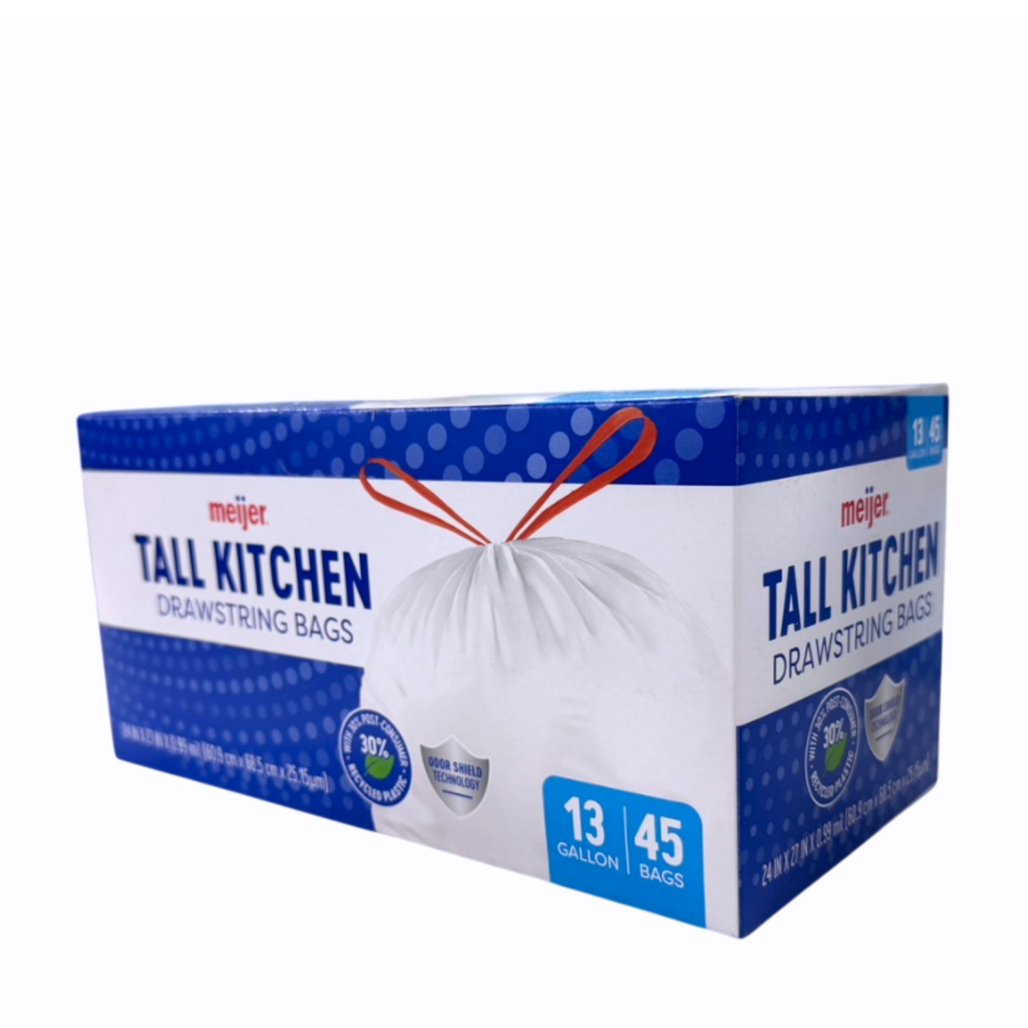 slide 7 of 8, Meijer MJR KITCH BAG UNSCTD+ODOR BLOCK 13G 45CT, 13 gram, 45 ct