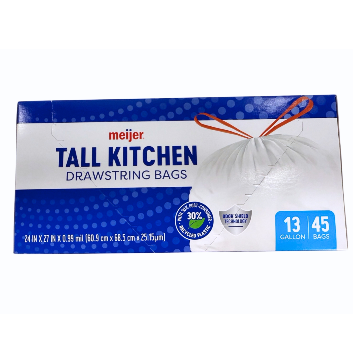 slide 8 of 8, Meijer MJR KITCH BAG UNSCTD+ODOR BLOCK 13G 45CT, 13 gram, 45 ct
