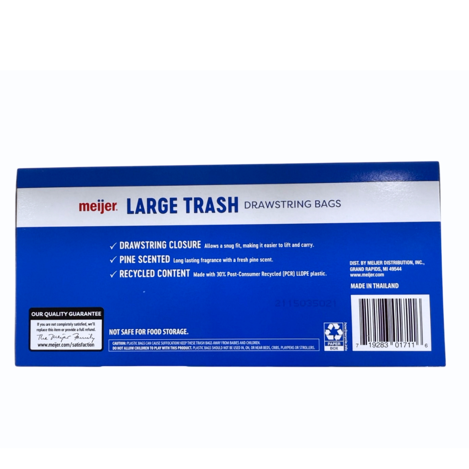 slide 3 of 8, Meijer Large Drawstring Trash Bags, Black, 33 Gal, 25 ct, 25 ct; 33 gal