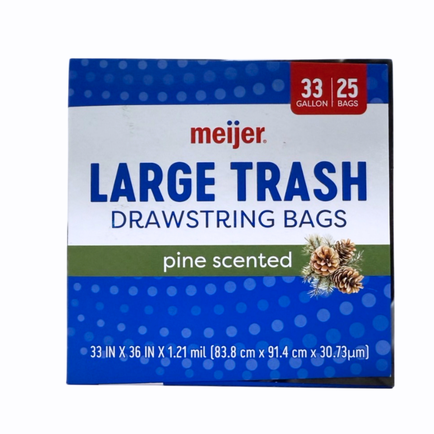 slide 4 of 8, Meijer Large Drawstring Trash Bags, Black, 33 Gal, 25 ct, 25 ct; 33 gal