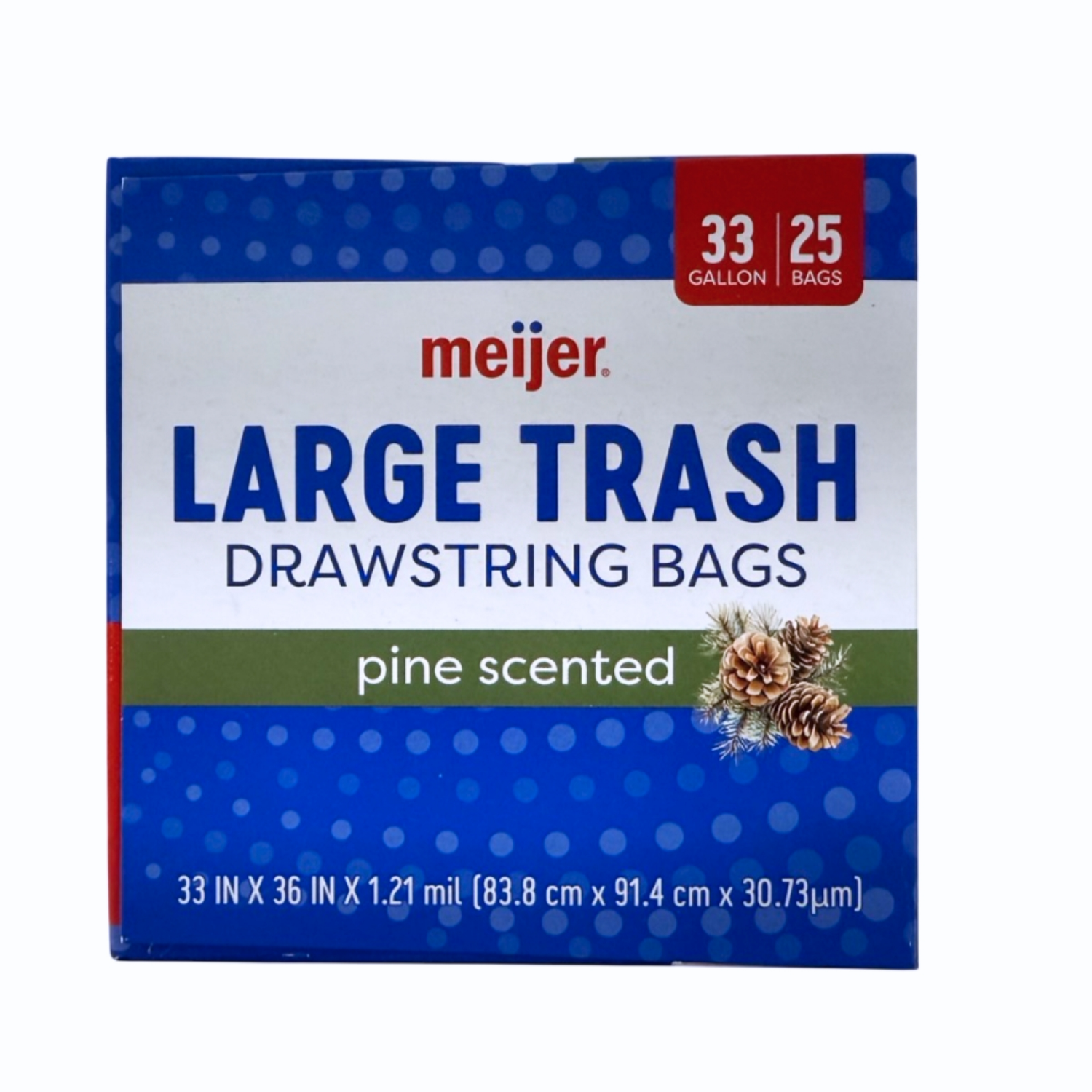 slide 5 of 8, Meijer Large Drawstring Trash Bags, Black, 33 Gal, 25 ct, 25 ct; 33 gal