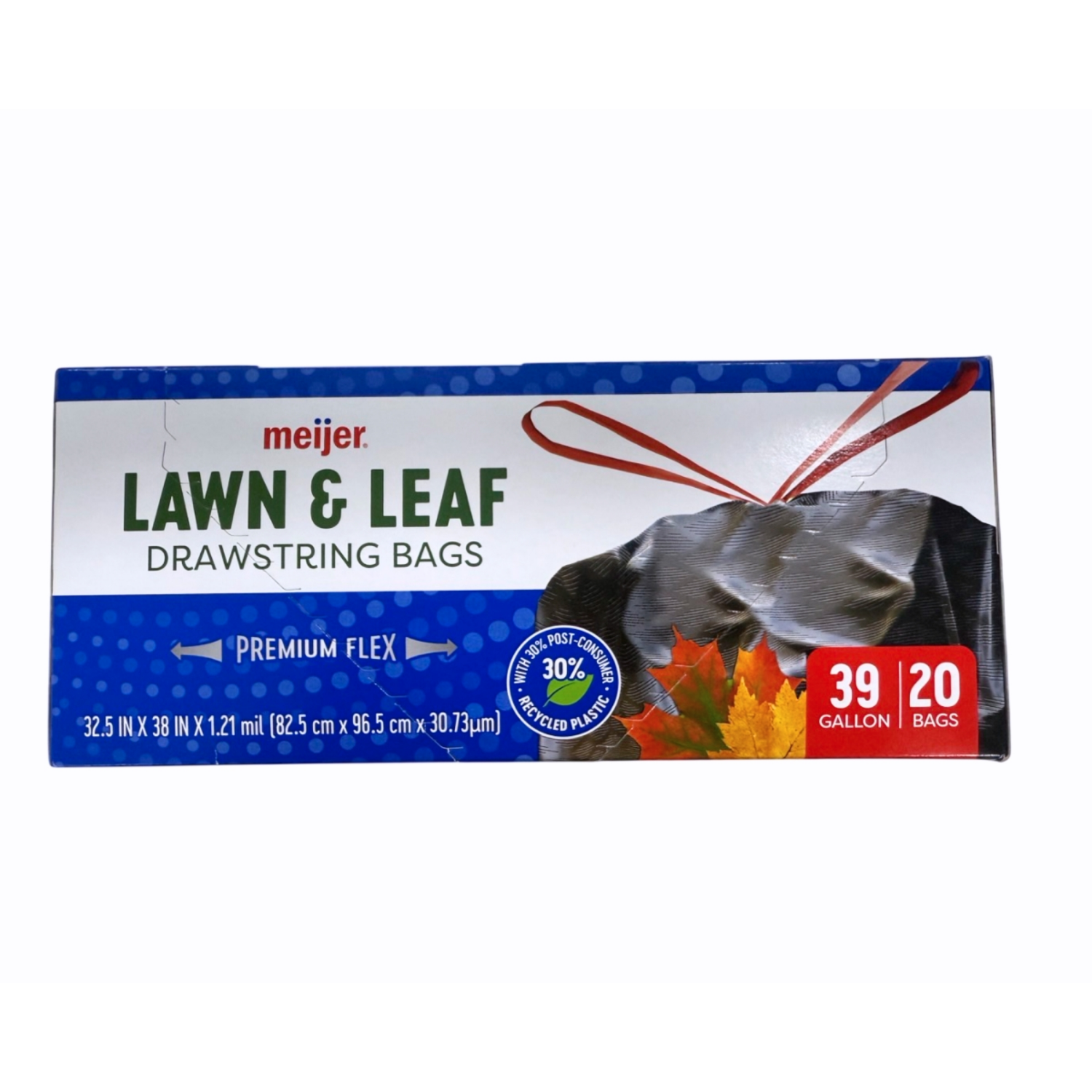 slide 8 of 8, Meijer MJR LAWN & LEAF BAG PCR FLEX 39GAL 20CT, 39 gal, 20 ct