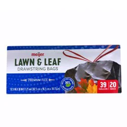 Meijer Mjr Lawn & Leaf Bag Pcr Flex 39gal 20ct