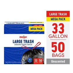 Meijer Trash Mega Pcr 33gal 50ct