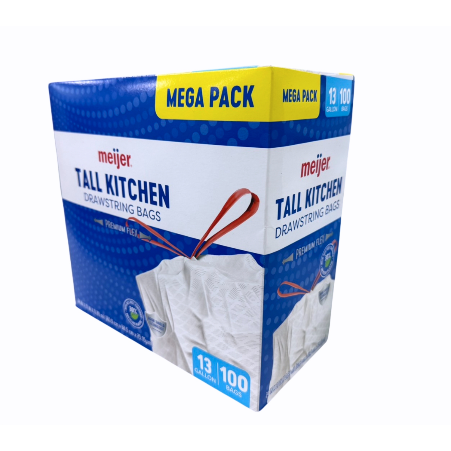 slide 7 of 8, Meijer MJR KITCH MEGAFLX UNSC-ODR BLK 13G 100CT, 13 gram, 100 ct