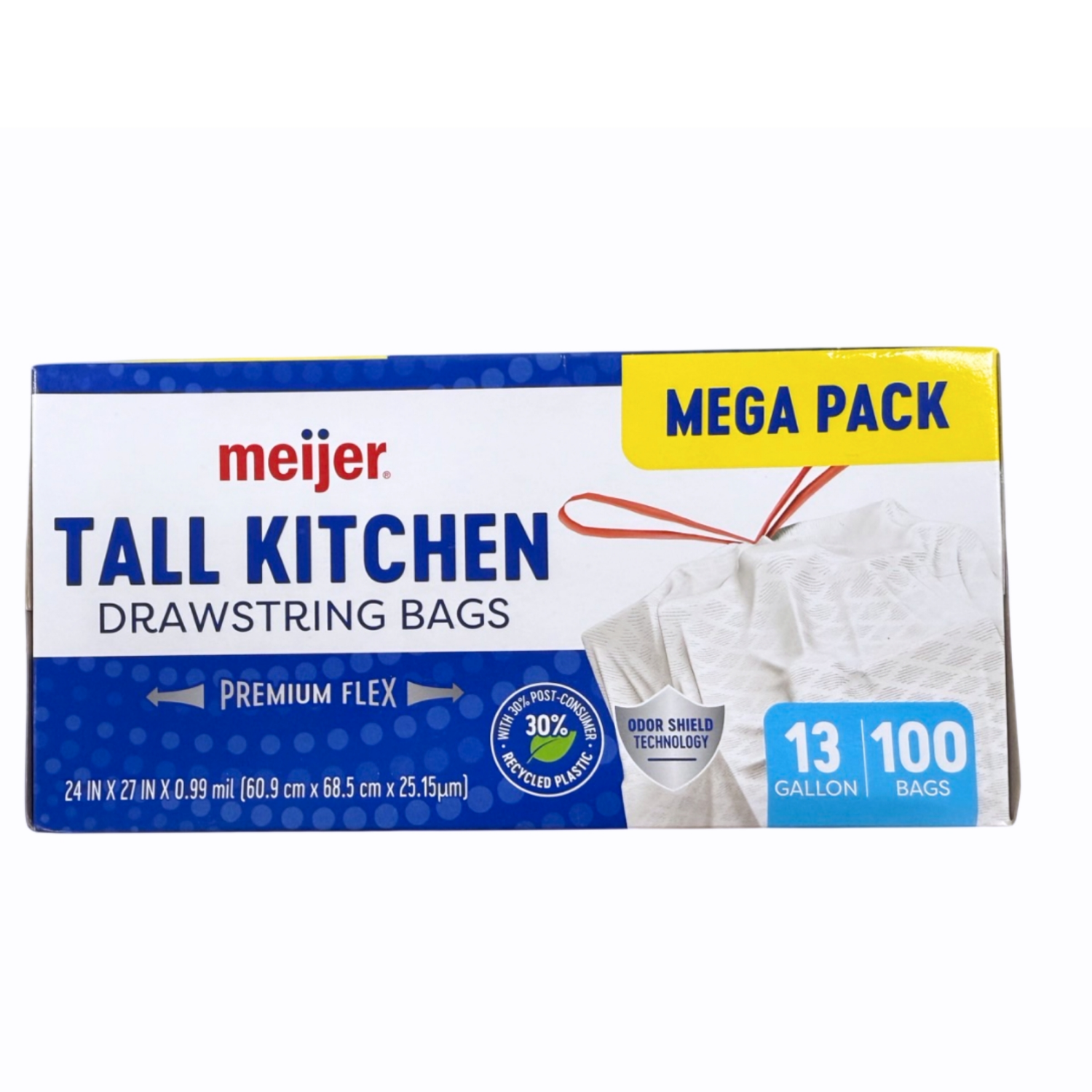 slide 8 of 8, Meijer MJR KITCH MEGAFLX UNSC-ODR BLK 13G 100CT, 13 gram, 100 ct