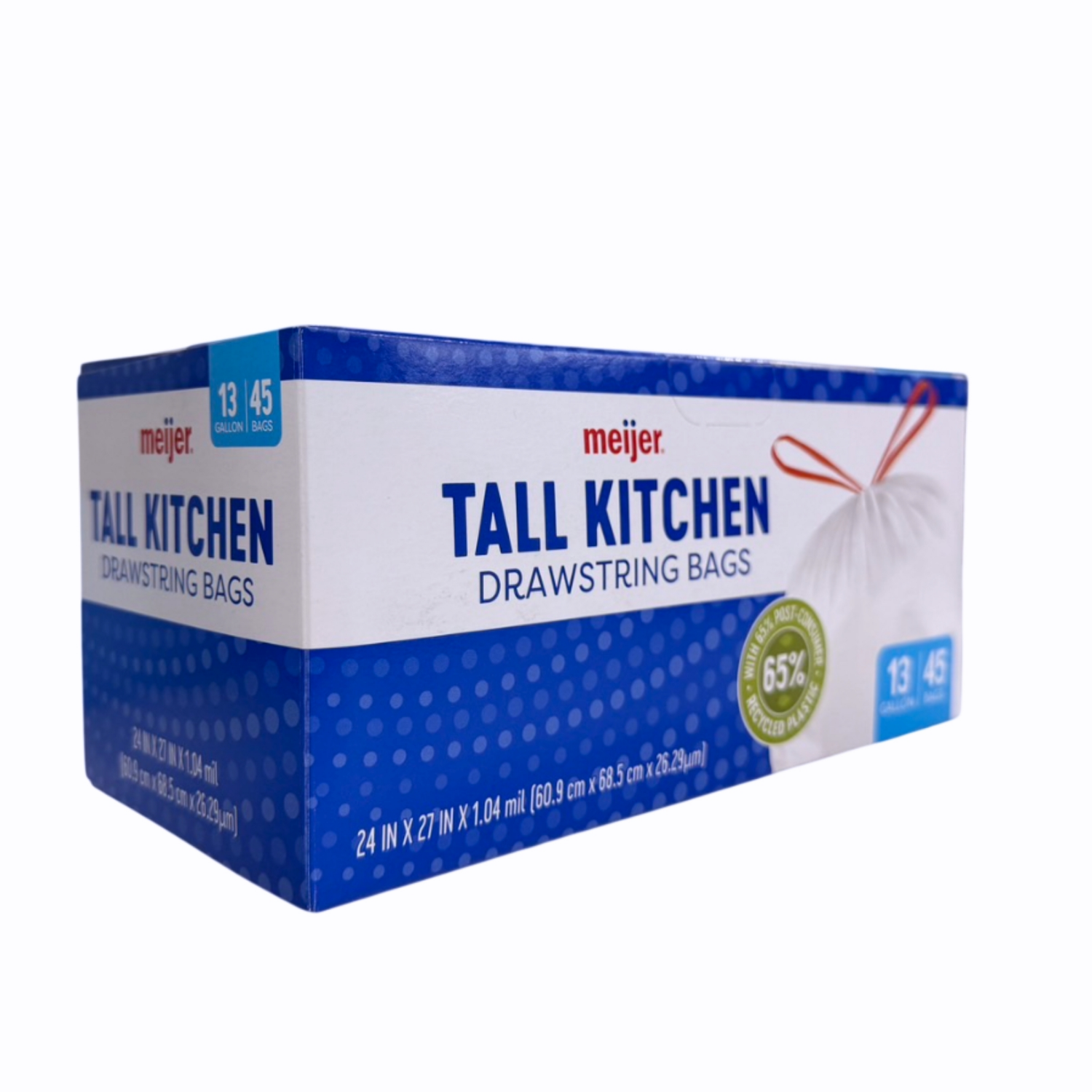 slide 6 of 8, MEIJER SUSTNBL KITCHEN BAG 13GAL 45CT, 45 ct; 13 gal