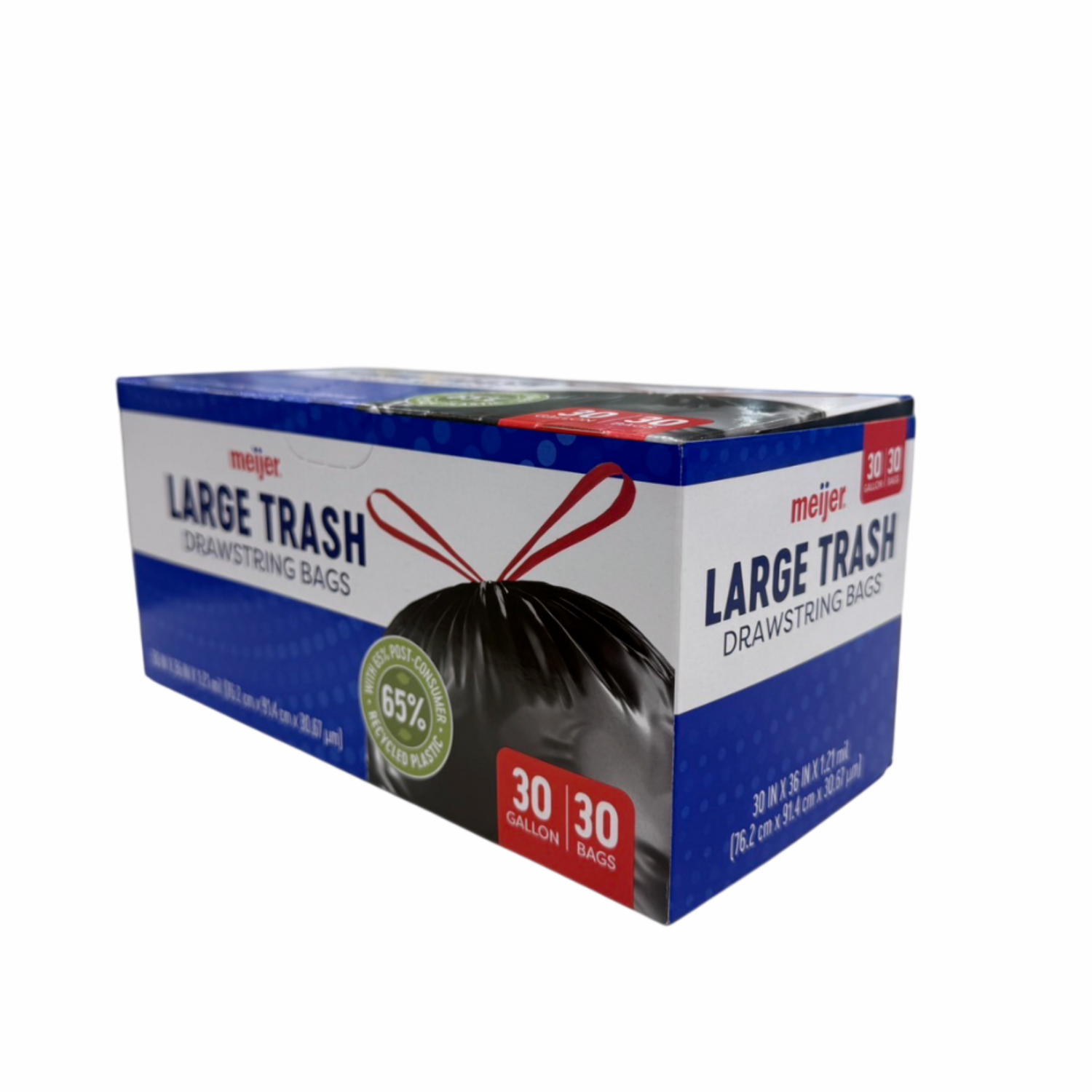 slide 7 of 8, MEIJER SUSTNBL TRASH BAG 30GAL 30CT, 30 gal, 30 ct