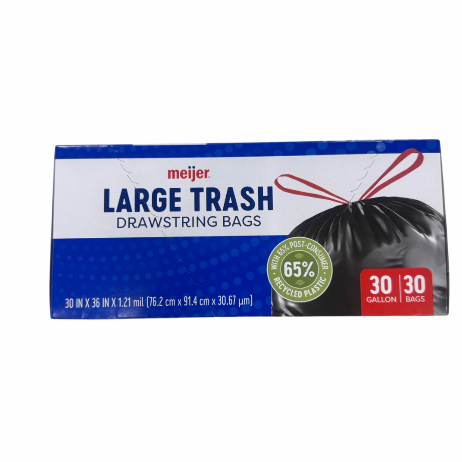 slide 8 of 8, MEIJER SUSTNBL TRASH BAG 30GAL 30CT, 30 gal, 30 ct