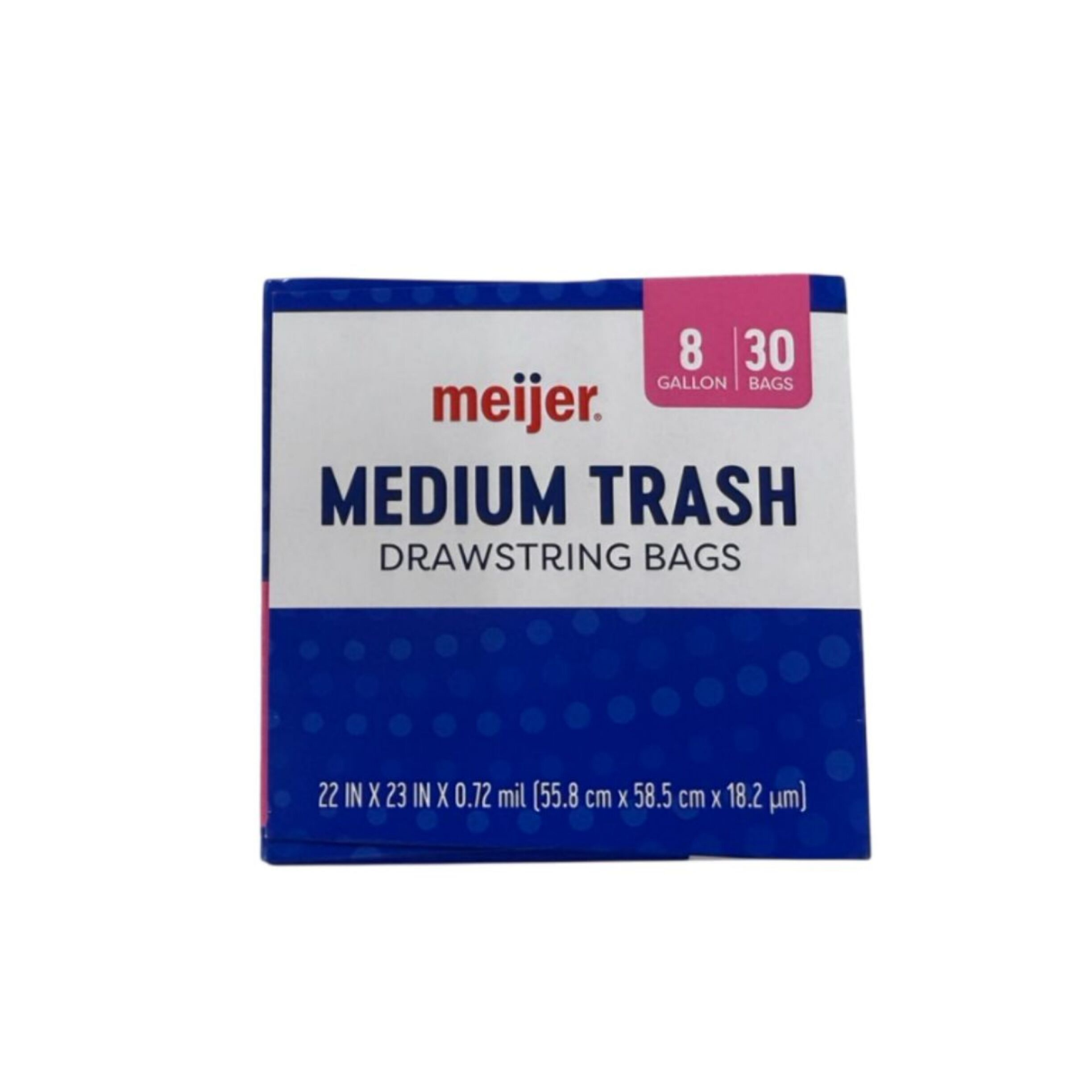 slide 5 of 8, Meijer Medium Drawstring Trash Bags, 8 Gallon, 30 Ct, 8 gal, 30 ct