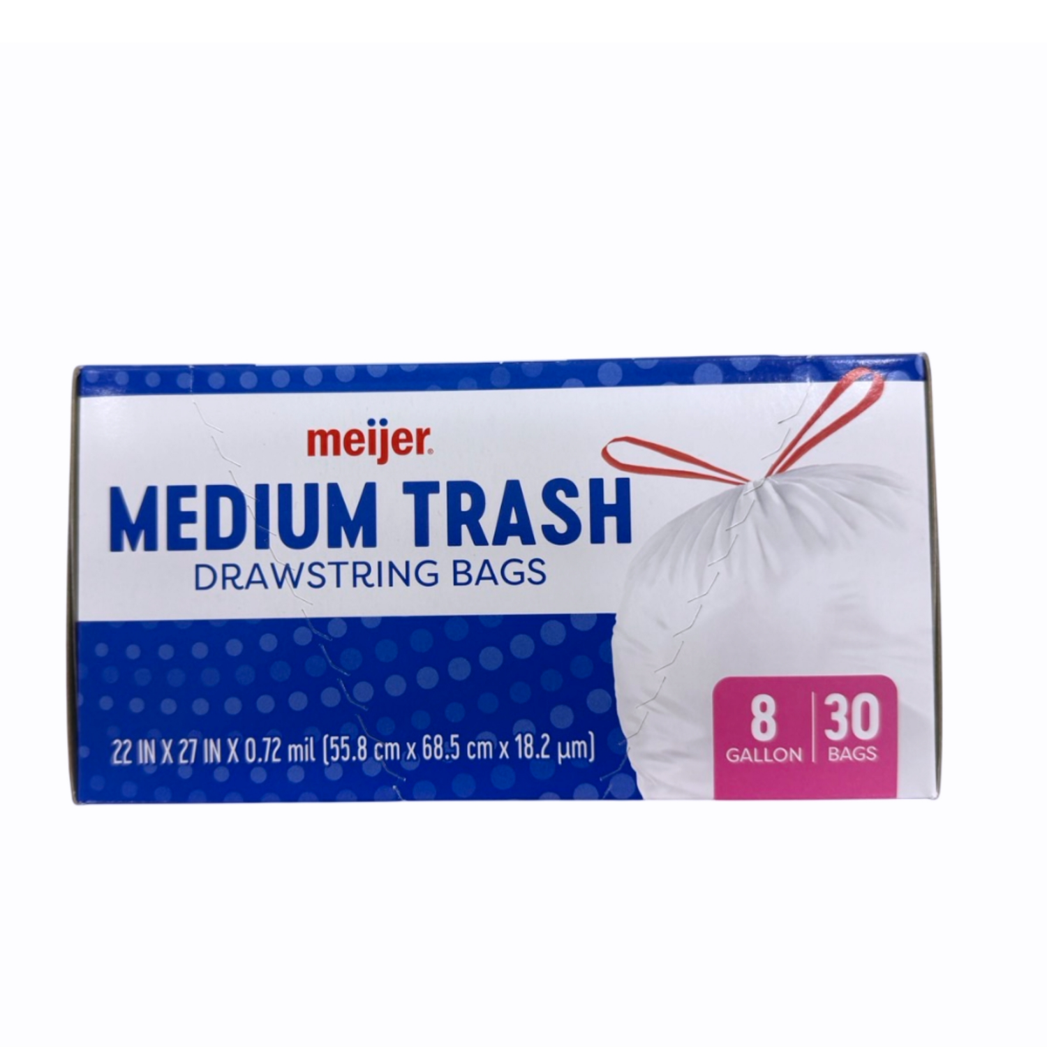 slide 8 of 8, Meijer Medium Drawstring Trash Bags, 8 Gallon, 30 ct, 8 gal, 30 ct