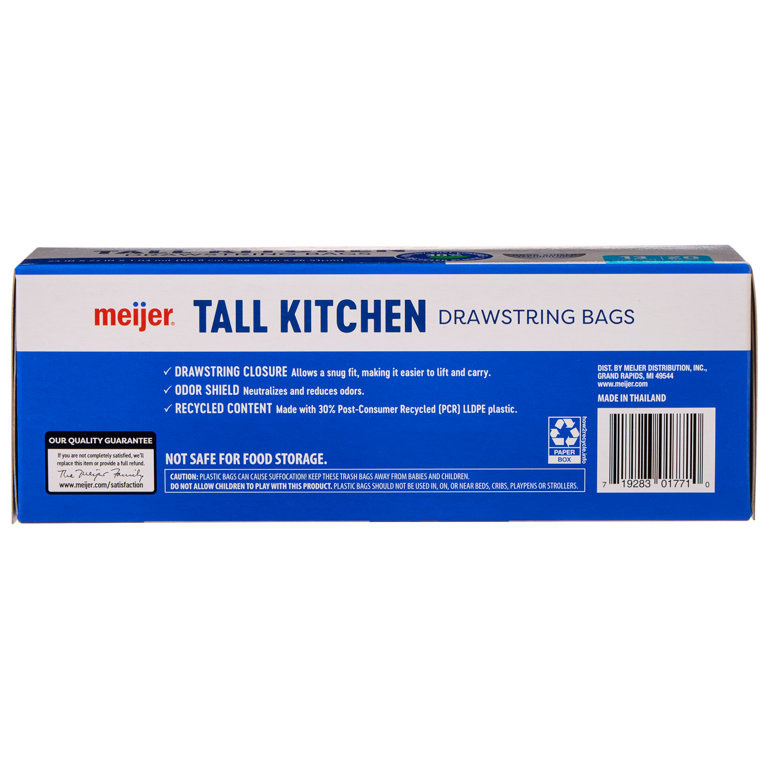 slide 2 of 8, Meijer MJR KITCH BAG UNSCTD+ODOR BLOCK 13G 20CT, 13 gram, 20 ct