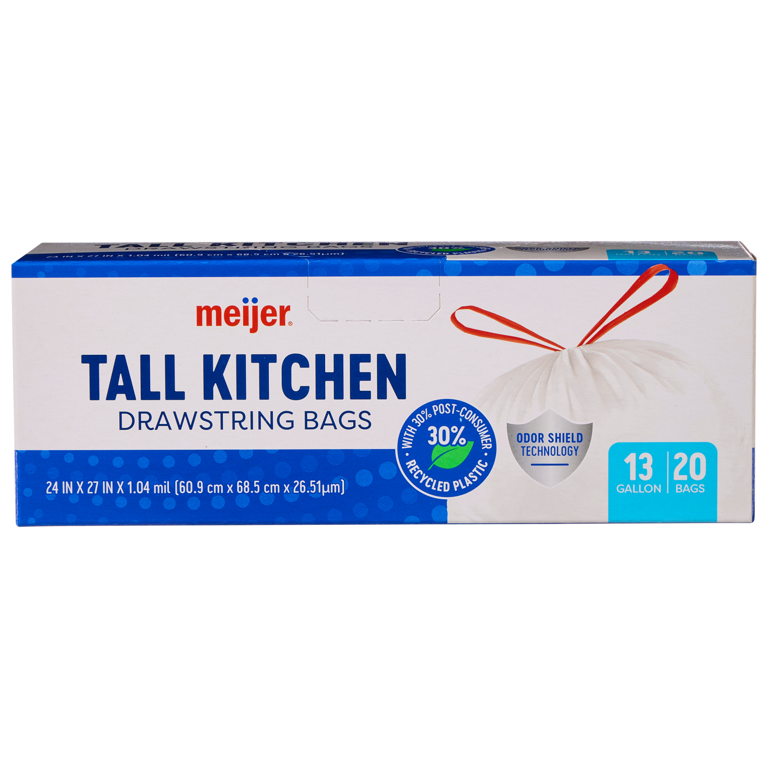 slide 4 of 8, Meijer MJR KITCH BAG UNSCTD+ODOR BLOCK 13G 20CT, 13 gram, 20 ct