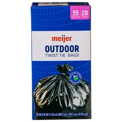 Meijer Outdoor Twist Tie 55 Gal 20ct