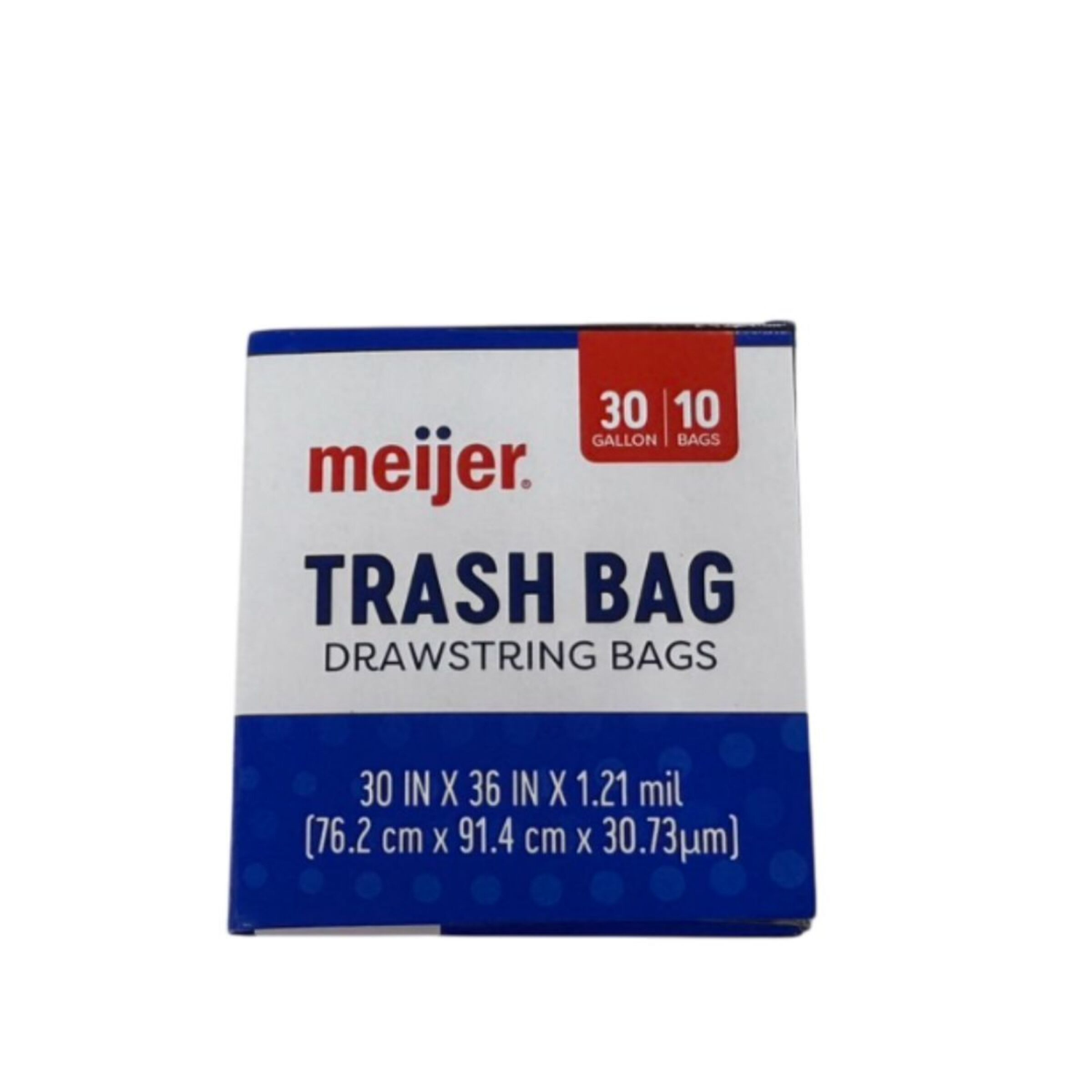 slide 5 of 8, MEIJER TRASH BAG 30GAL 10CT, 10 ct; 30 gal