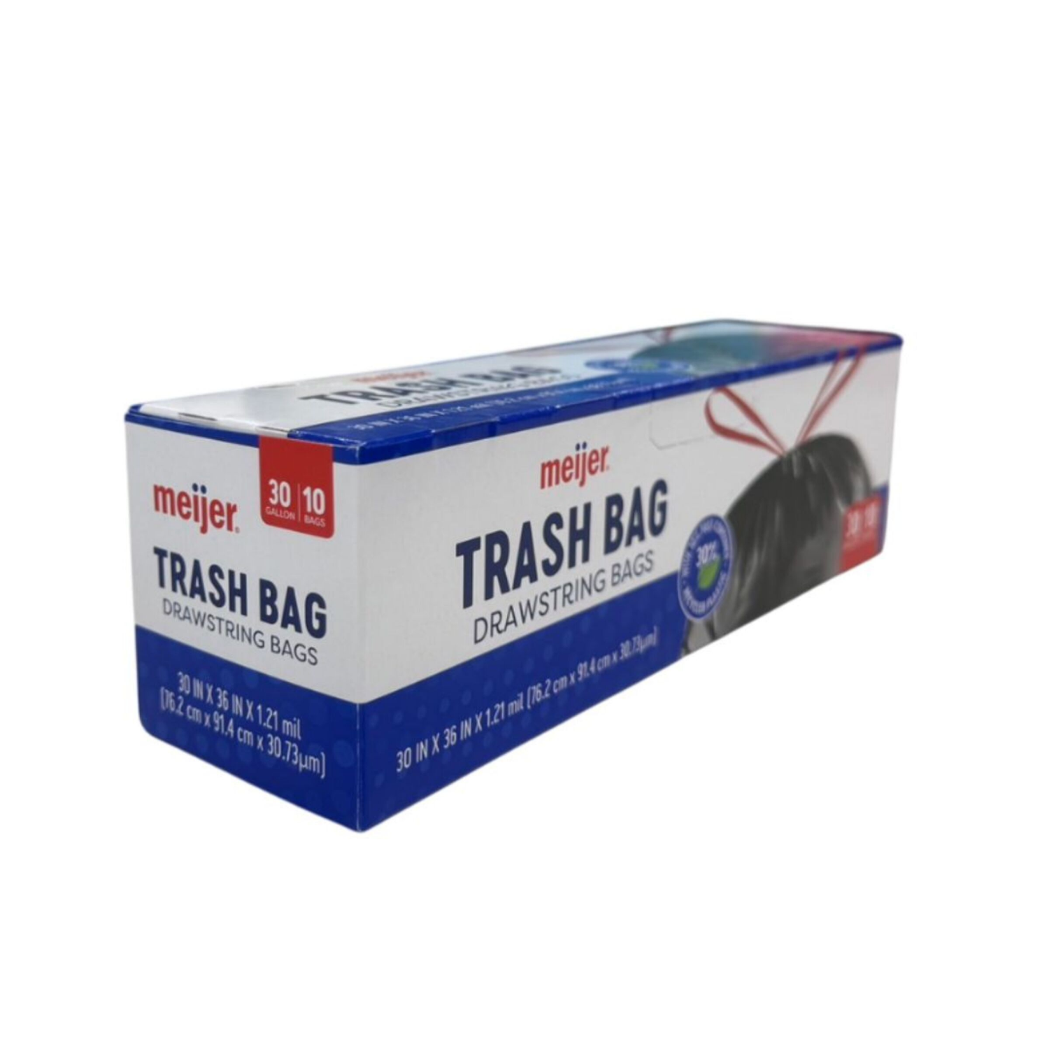 slide 6 of 8, MEIJER TRASH BAG 30GAL 10CT, 10 ct; 30 gal