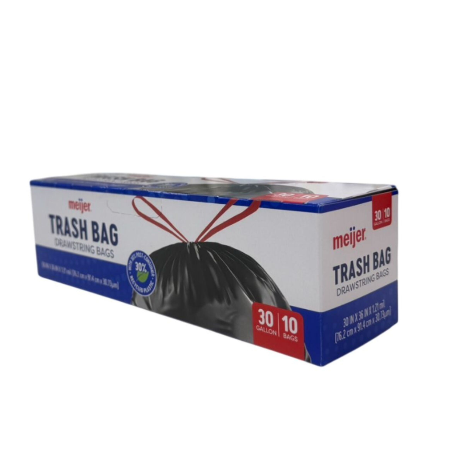 slide 7 of 8, MEIJER TRASH BAG 30GAL 10CT, 10 ct; 30 gal