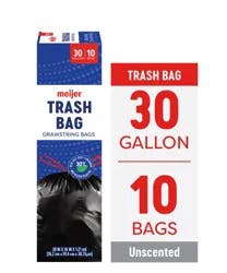 Meijer Trash Bag 30gal 10ct